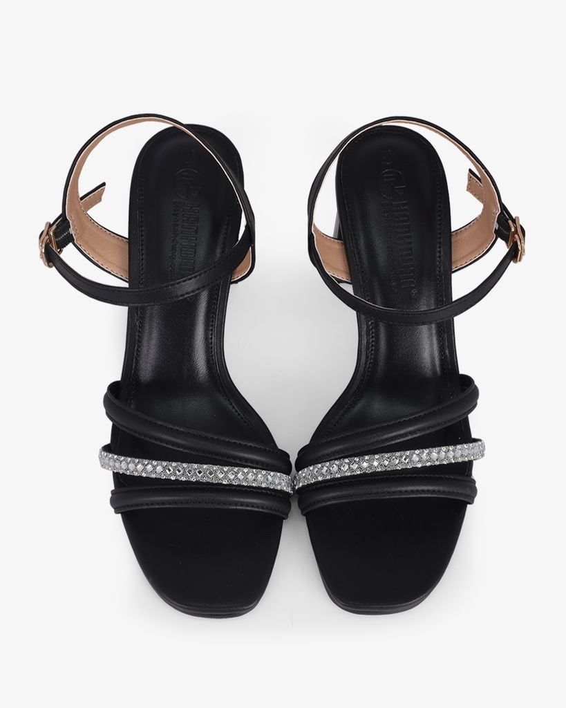 Sandal Cao Gót Hạnh Dung Quai Phối Xoàn Gót Mica HD29159AY