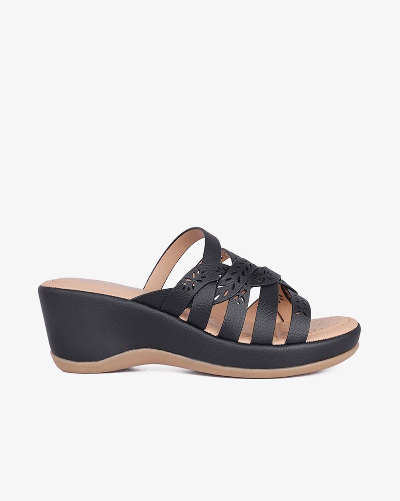 Dép Đế Xuồng Hạnh Dung Dây Đan Họa Tiết HD29166AY