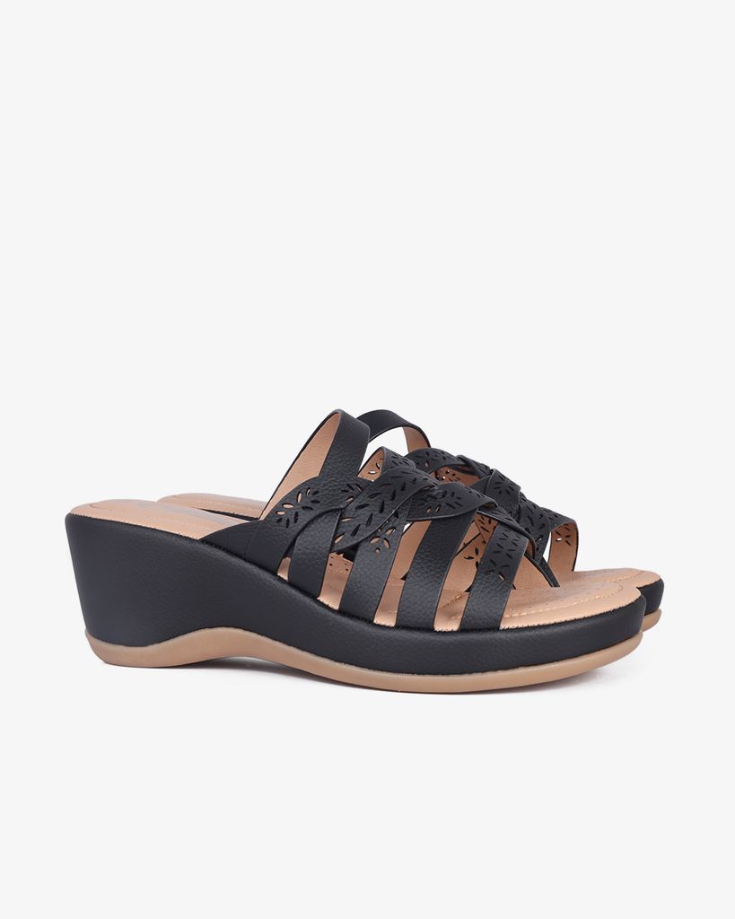 Dép Đế Xuồng Hạnh Dung Dây Đan Họa Tiết HD29166AY