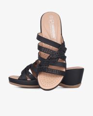 Dép Đế Xuồng Hạnh Dung Dây Đan Họa Tiết HD29166AY