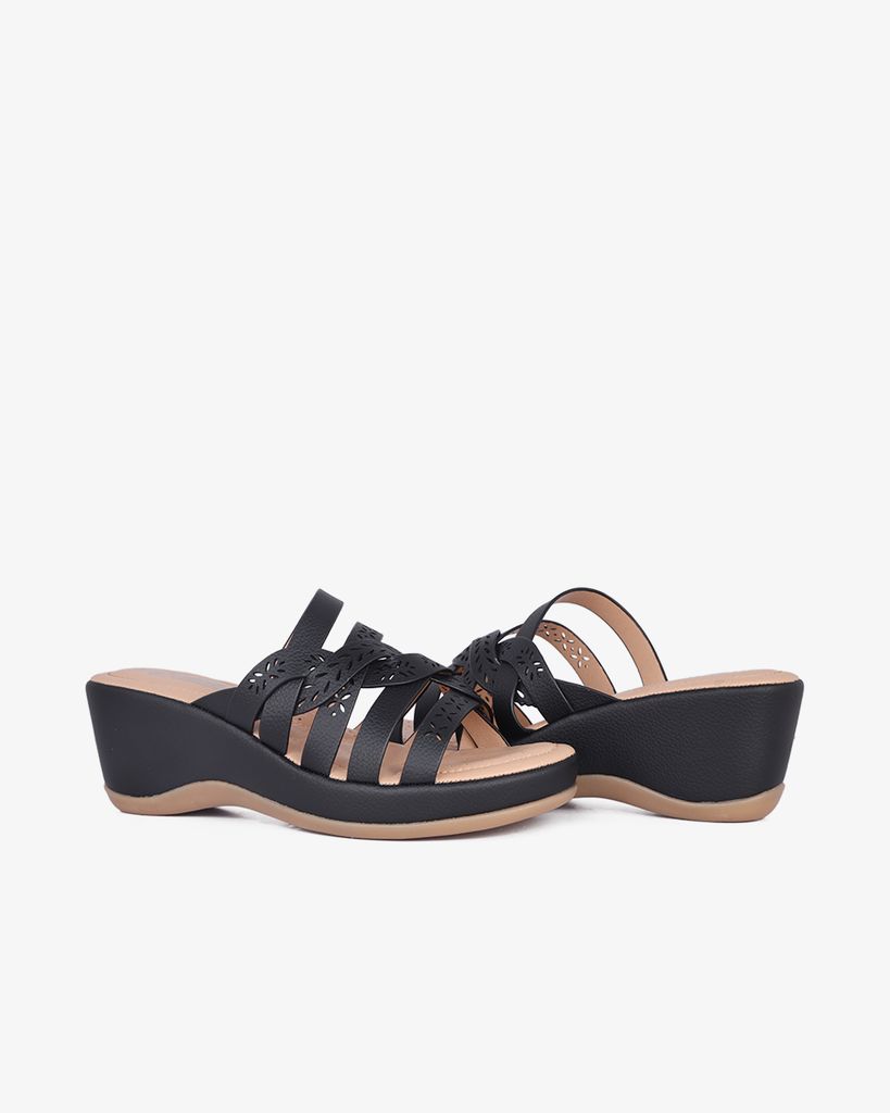 Dép Đế Xuồng Hạnh Dung Dây Đan Họa Tiết HD29166AY