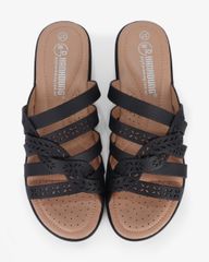 Dép Đế Xuồng Hạnh Dung Dây Đan Họa Tiết HD29166AY