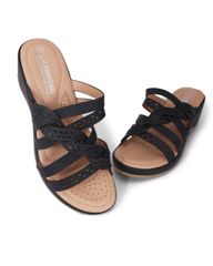 Dép Đế Xuồng Hạnh Dung Dây Đan Họa Tiết HD29166AY