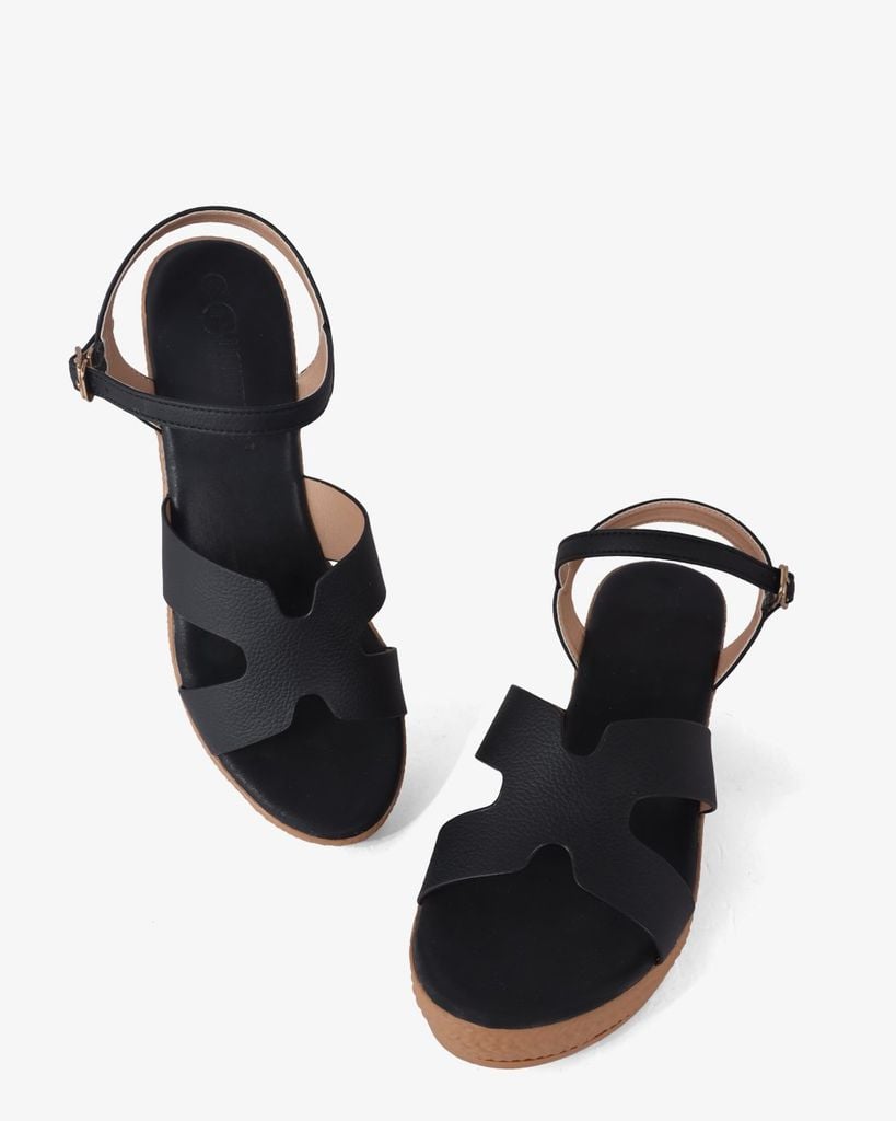 Sandal Đế Xuồng Hạnh Dung Quai Chữ H HD29168AY