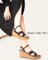 Sandal Đế Xuồng Hạnh Dung Quai Chữ H HD29168AY