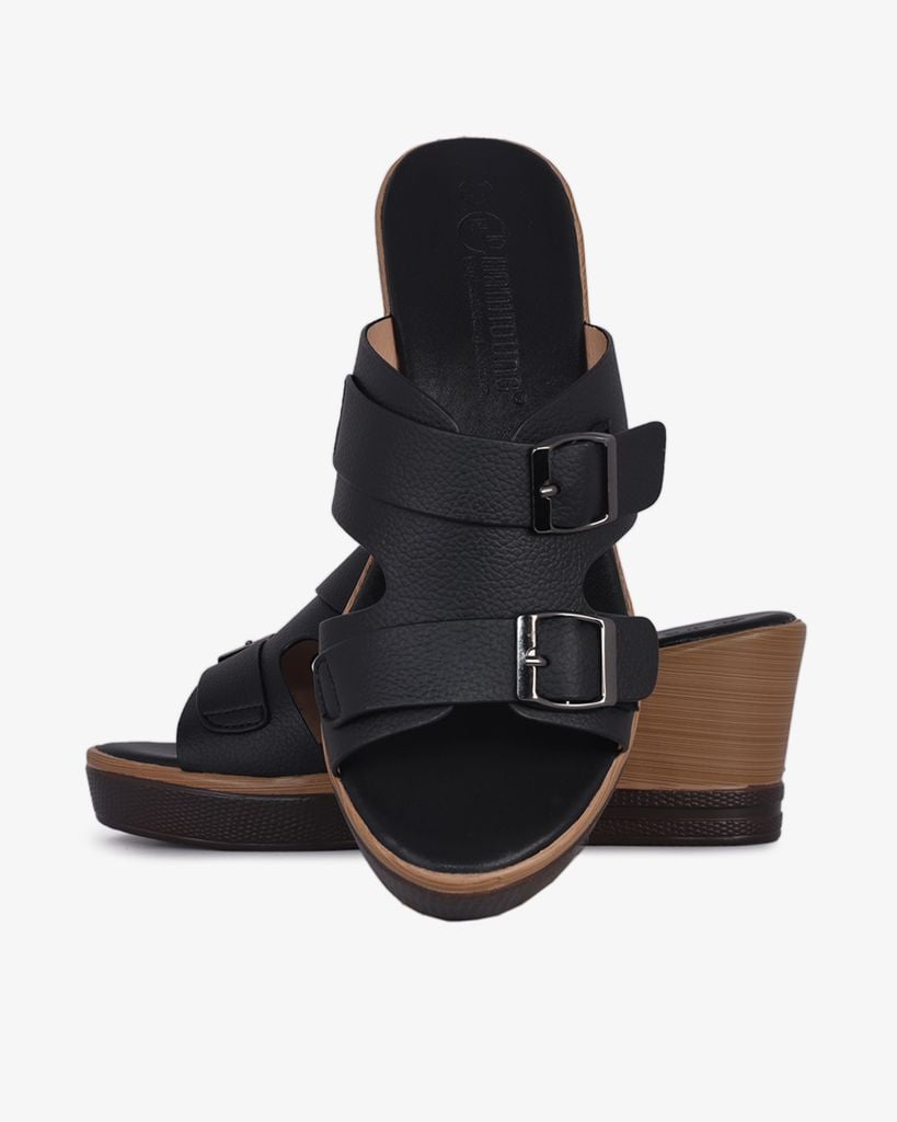 Dép Đế Xuồng Hạnh Dung Quai Bản Khóa Nịt HD29169AY