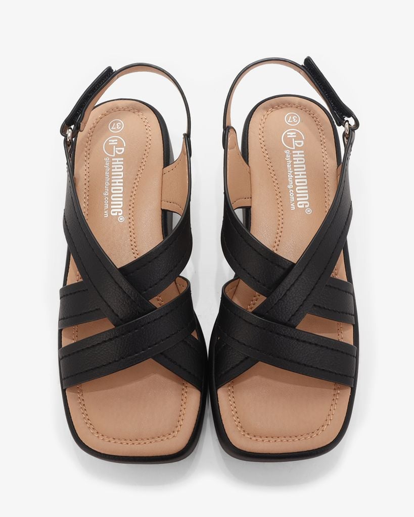 Sandal Đế Xuồng Hạnh Dung Quai Chéo Lớn HD29173AY