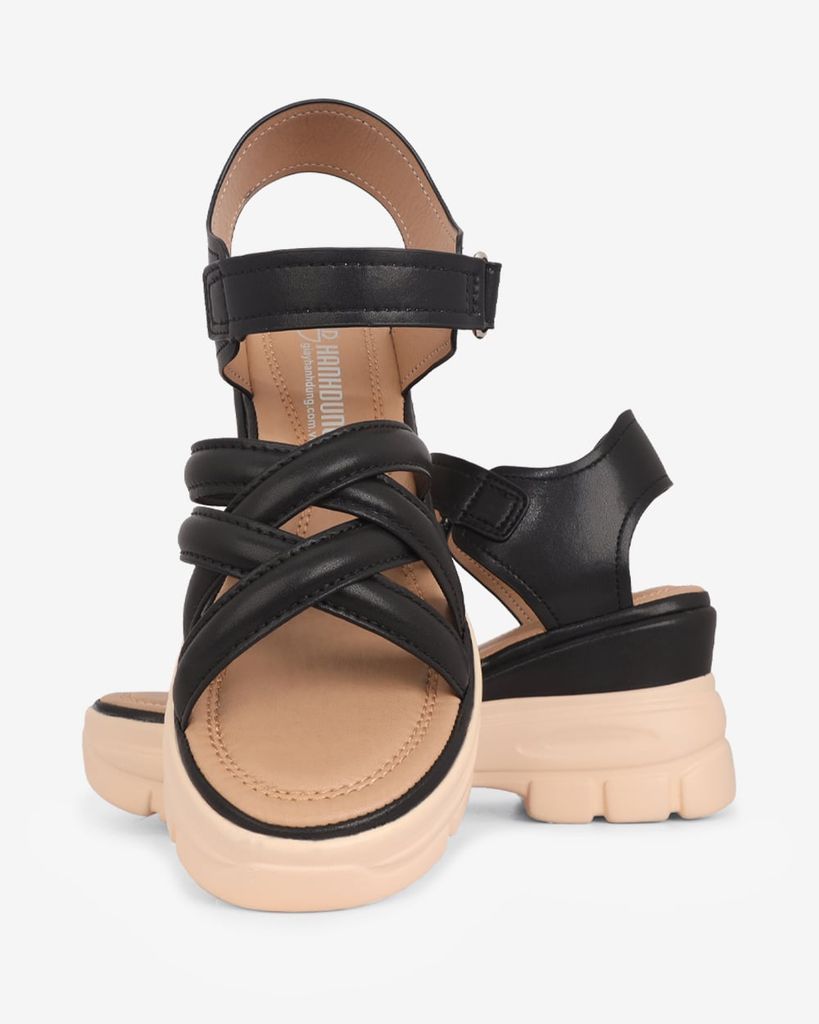 Sandal Đế Xuồng Hạnh Dung Quai Chéo Nhau Hậu Dán HD29175AY