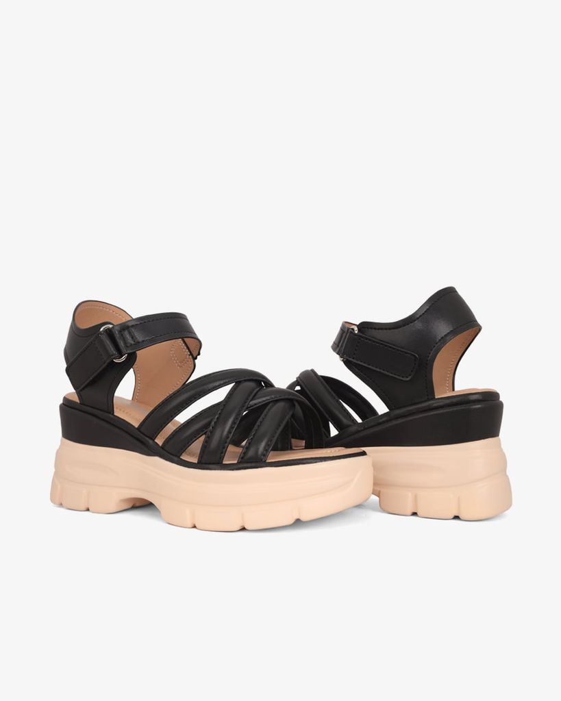 Sandal Đế Xuồng Hạnh Dung Quai Chéo Nhau Hậu Dán HD29175AY