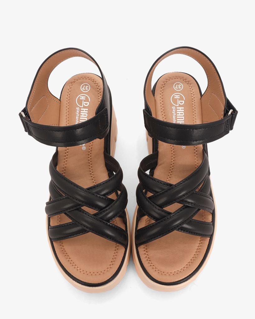 Sandal Đế Xuồng Hạnh Dung Quai Chéo Nhau Hậu Dán HD29175AY