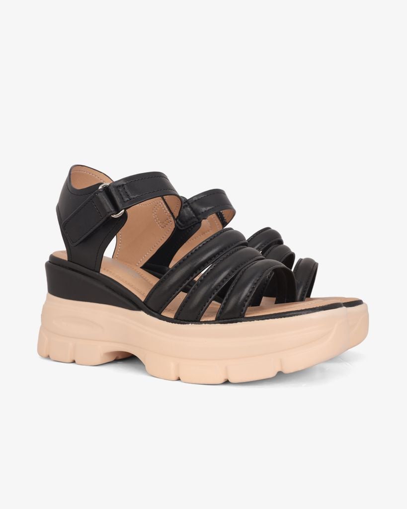 Sandal Đế Xuồng Hạnh Dung Quai Dây Ngang Hậu Dán HD29176AY