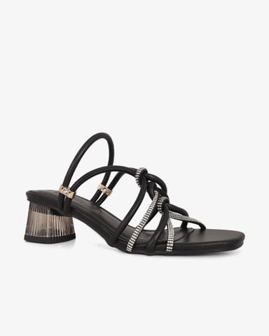 Sandal Cao Gót Hạnh Dung Quai Luồn Xoàn Gót Mica HD29178AY