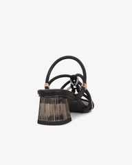 Sandal Cao Gót Hạnh Dung Quai Luồn Xoàn Gót Mica HD29178AY