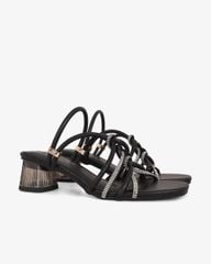 Sandal Cao Gót Hạnh Dung Quai Luồn Xoàn Gót Mica HD29178AY