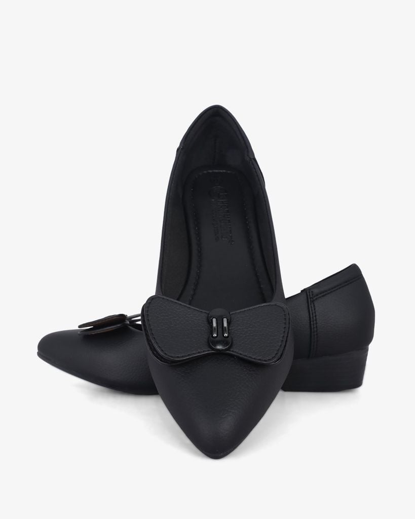 Giày Cao Gót Hạnh Dung Mũi Nhọn Nơ Bướm HD29183AY