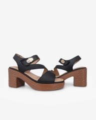 Sandal Cao Gót Hạnh Dung Quai Ngang Bản Chéo HD29187AY