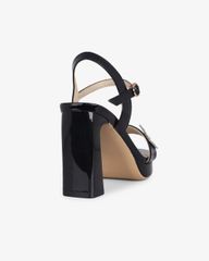 Sandal Cao Gót Hạnh Dung Quai Ngang Khóa Xoàn HD27286BI
