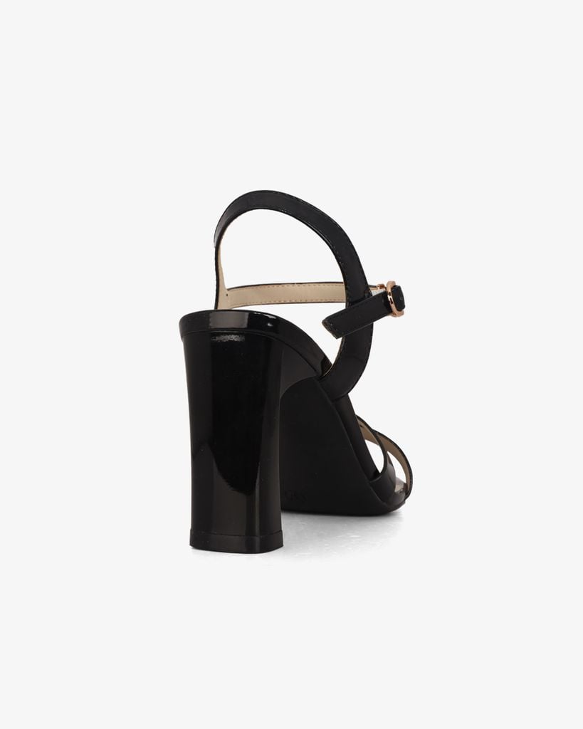 Sandal Cao Gót Hạnh Dung Quai Đan Chéo HD27306BI