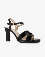Sandal Cao Gót Hạnh Dung Quai Chéo Gót Trụ HD27307BI