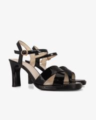 Sandal Cao Gót Hạnh Dung Quai Chéo Gót Trụ HD27307BI
