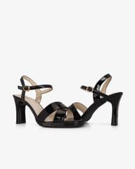 Sandal Cao Gót Hạnh Dung Quai Chéo Gót Trụ HD27307BI