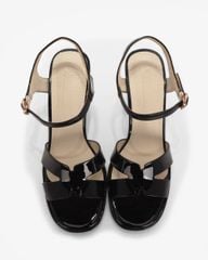 Sandal Cao Gót Hạnh Dung Quai Bóng Chữ H  HD27311BI