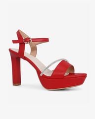 Sandal Cao Gót Hạnh Dung Quai Phối Xoàn Mảnh HD27193BI