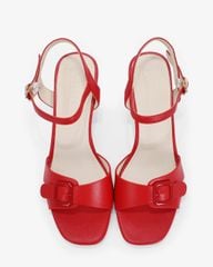 Sandal Cao Gót Hạnh Dung Quai Ngang Khóa Nịt HD27276BI