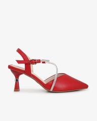 Sandal Cao Gót Hạnh Dung Bít Mũi Dây Xoàn HD27289BI