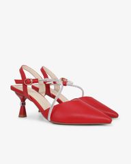 Sandal Cao Gót Hạnh Dung Bít Mũi Dây Xoàn HD27289BI
