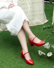 Giày Cao Gót Hạnh Dung Bít Mũi Hậu Dán HD27292BI