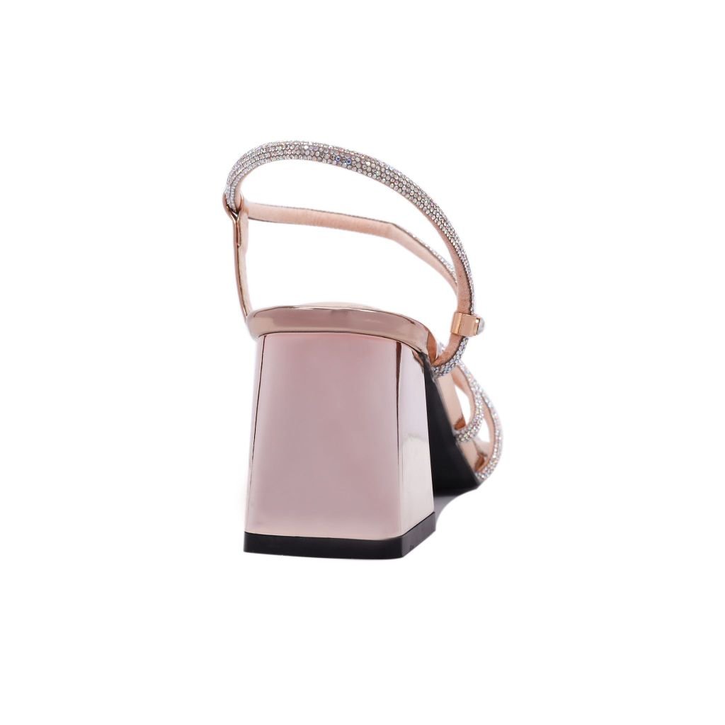 Sandal Cao Gót Albee Nhiều Dây Kim Sa Nối HD0202TQ