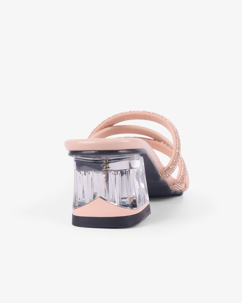 Dép Cao Gót Hạnh Dung Xỏ Ngón Gót Mica HD12264AM