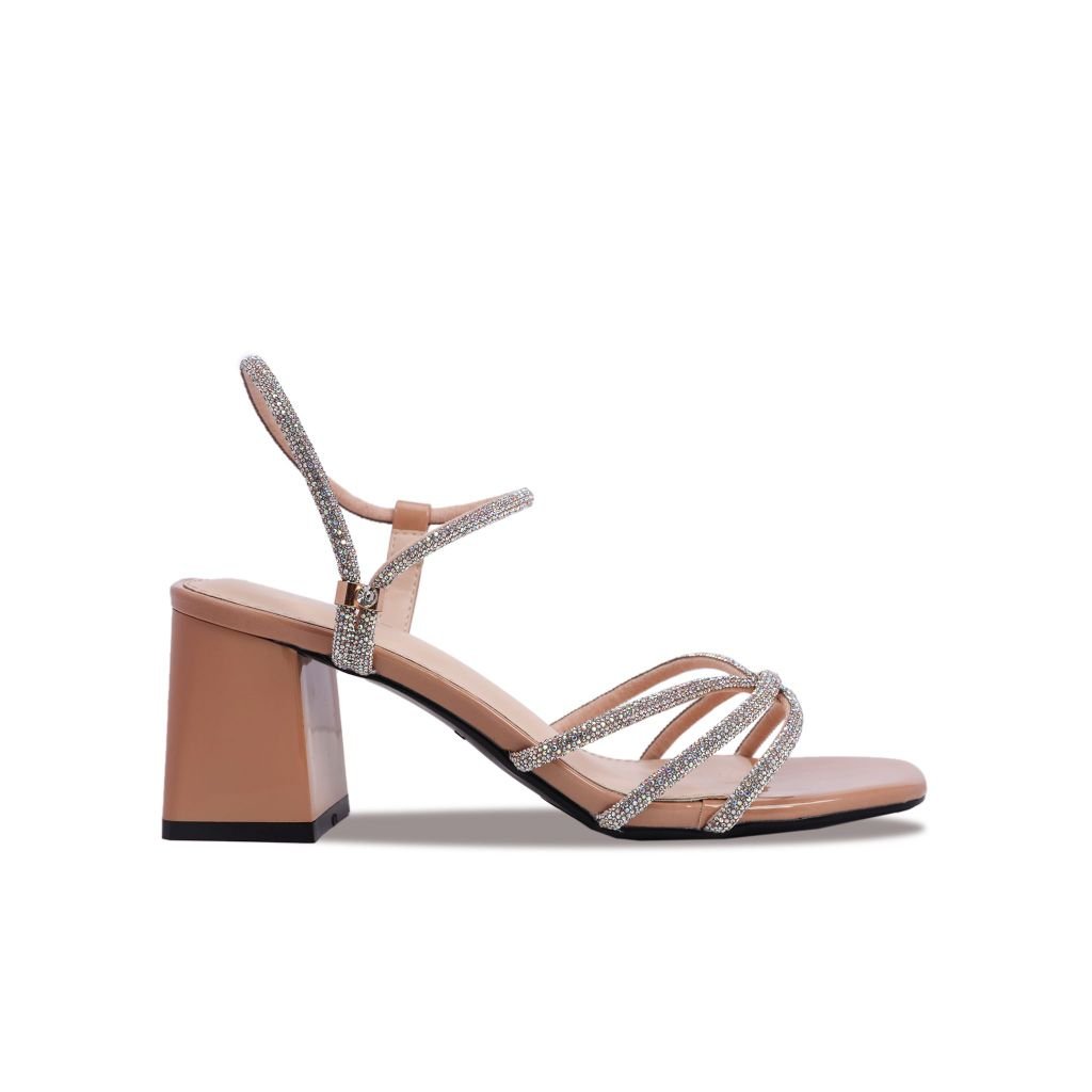 Sandal Cao Gót Albee Nhiều Dây Kim Sa Nối HD0202TQ