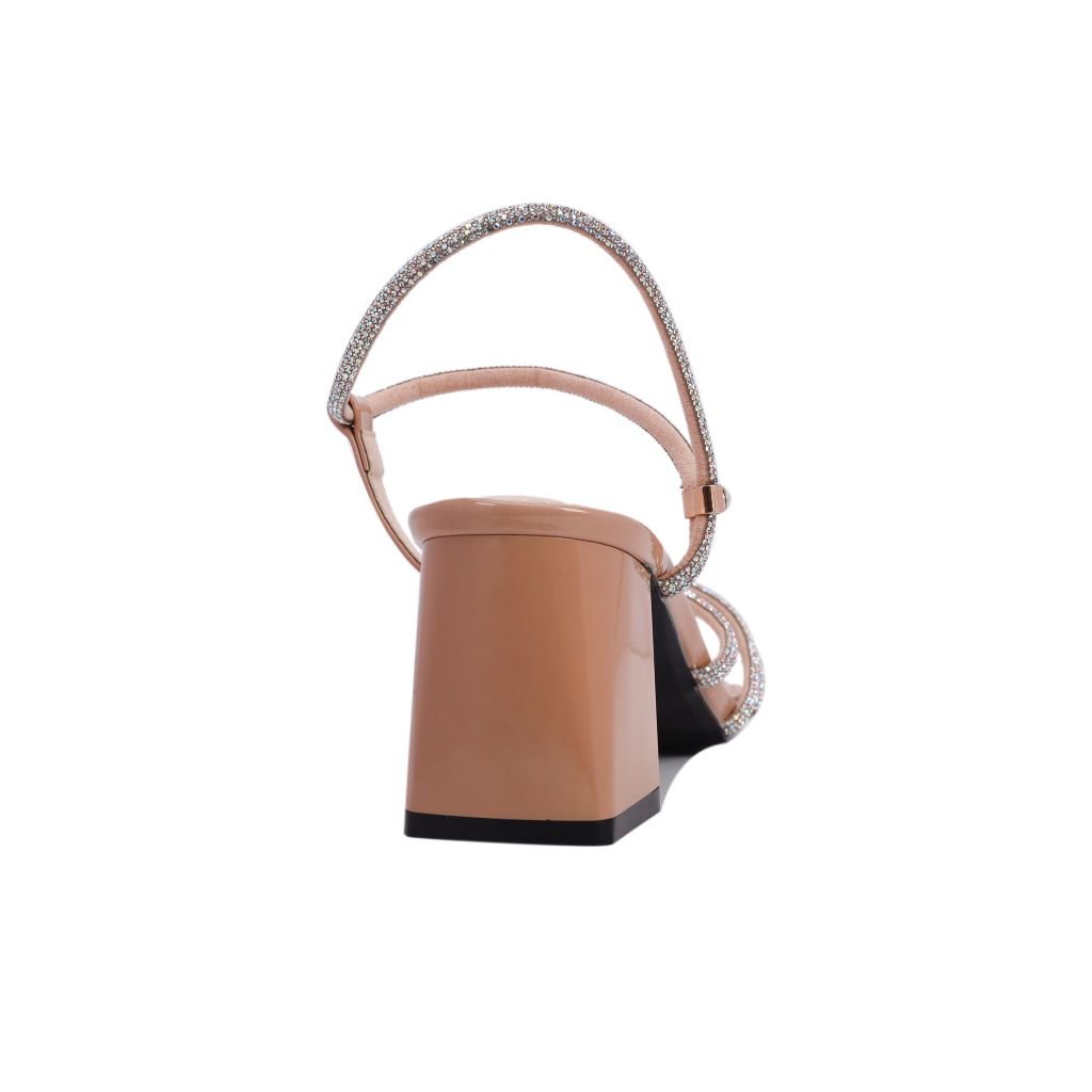 Sandal Cao Gót Albee Nhiều Dây Kim Sa Nối HD0202TQ