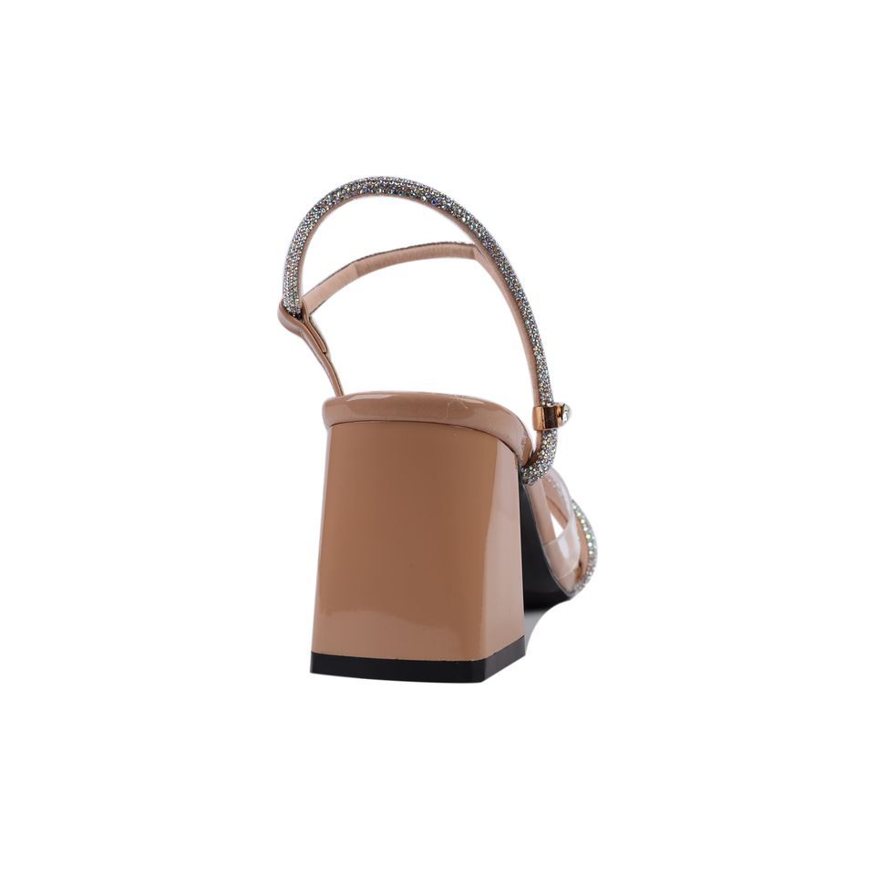 Sandal Cao Gót Albee Quai Trong Phối Dây Kim Sa HD0203TQ