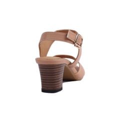 Sandal Cao Gót Hạnh Dung Bản Ngang Da HD02154AB