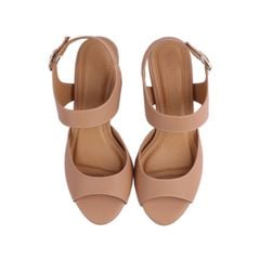 Sandal Cao Gót Hạnh Dung Bản Ngang Da HD02154AB