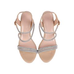 Sandal Xuồng Hạnh Dung Quai Dây Đính Đá Sang Trọng HD02194AB