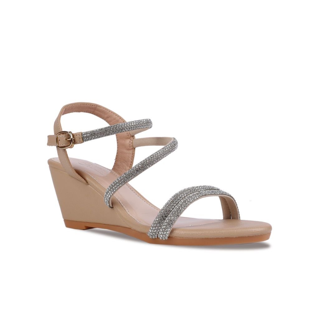 Sandal Xuồng Hạnh Dung Quai Mảnh Đính Đá HD02196AB