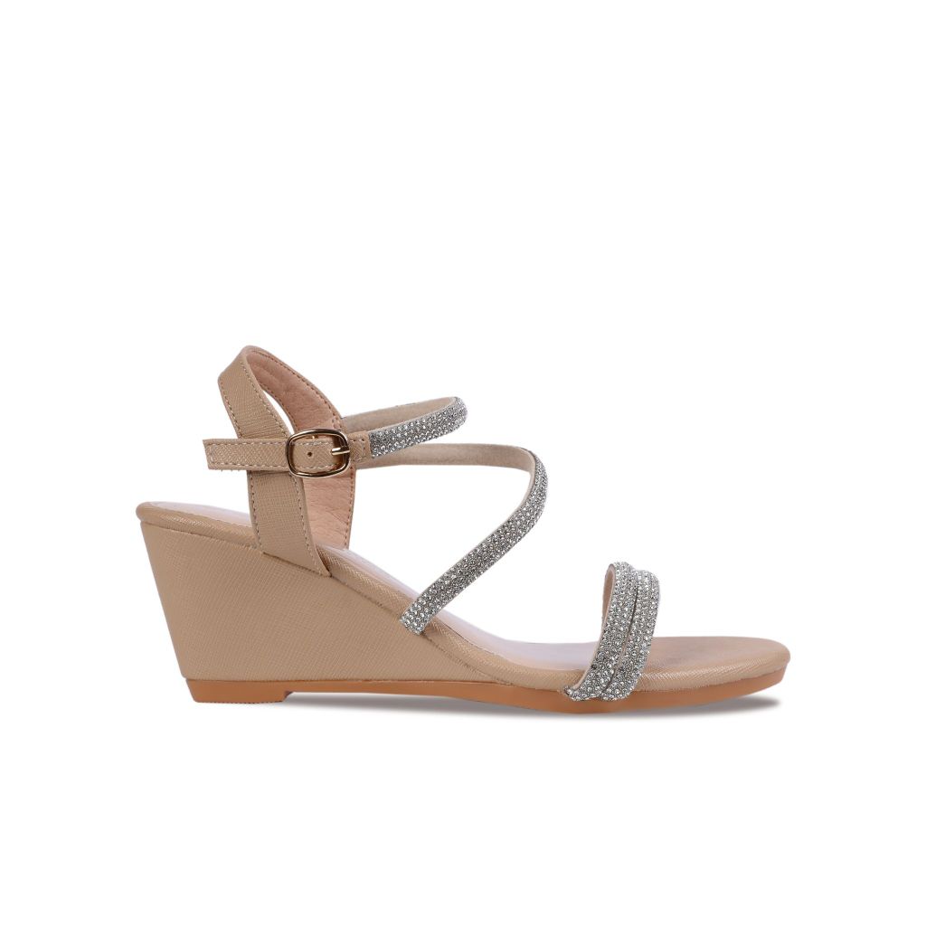 Sandal Xuồng Hạnh Dung Quai Mảnh Đính Đá HD02196AB