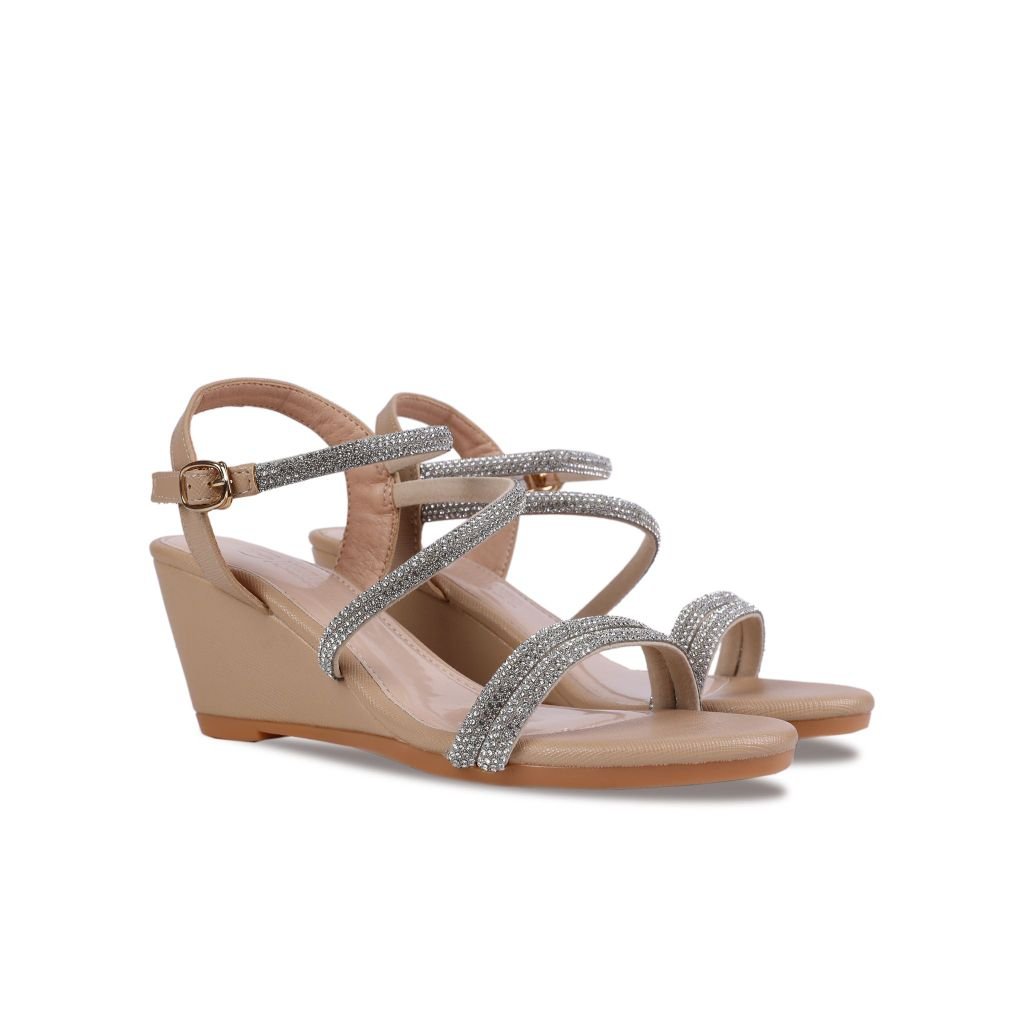 Sandal Xuồng Hạnh Dung Quai Mảnh Đính Đá HD02196AB