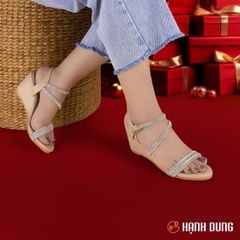 Sandal Xuồng Hạnh Dung Quai Mảnh Đính Đá HD02196AB
