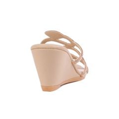 Dép Xuồng Hạnh Dung Quai Rắn Kim Sa 6cm HD02209AB