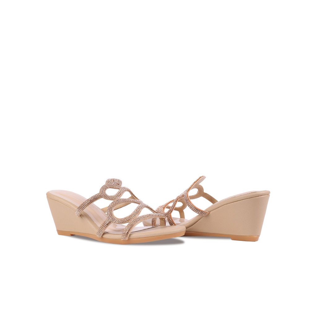 Dép Xuồng Hạnh Dung Quai Rắn Kim Sa 6cm HD02209AB