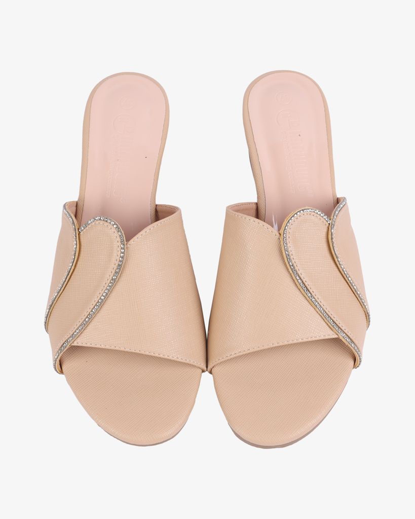 Dép Xuồng Hạnh Dung Quai Bản Họa Tiết Cách Điệu HD02228AB