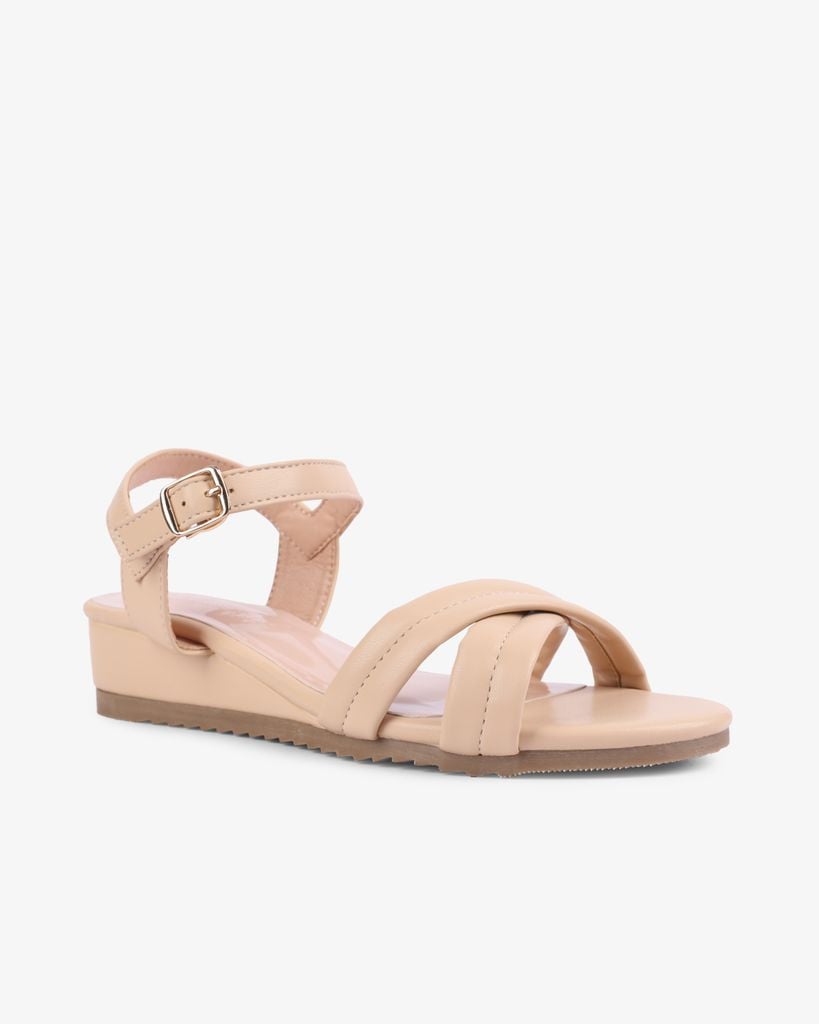 Sandal Xuồng Hạnh Dung Quai Đan Chéo Vân Mềm HD02229AB