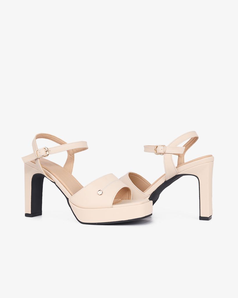 Sandal Cao Gót Hạnh Dung Quai Bản Nút Tán HD02233AB