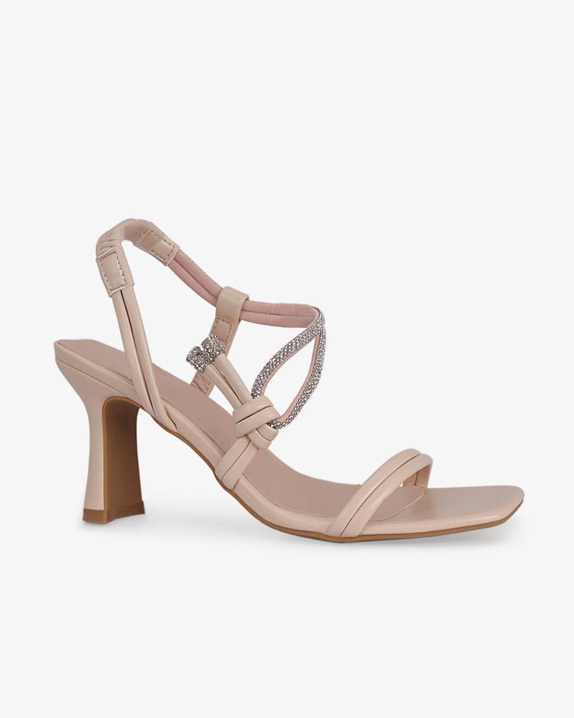 Sandal Cao Gót Hạnh Dung Quai Mảnh Đính Xoàn HD02239AB