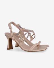 Sandal Cao Gót Hạnh Dung Quai Mảnh Đính Xoàn HD02239AB